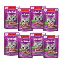 Ração Úmida Whiskas Adulto Carne ao Molho 85g c/ 8 pacotes para gato Ração Úmida Whiskas Adulto Carne ao Molho 85g c/ 8 pacotes para gato