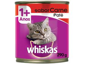 Ração Úmida Whiskas Lata para Gatos Adultos Sabor Carne 290g - 1 unidade
