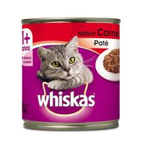 Ração Úmida Whiskas Lata para Gatos Adultos sabor Patê de Carne 290g