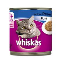 Ração Úmida Whiskas Lata para Gatos Adultos sabor Patê de Peixe 290g