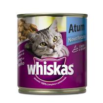 Ração Úmida Whiskas Lata para Gatos Adultos sabor Pedaços de Atum ao Molho 290g