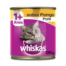 Ração Úmida Whiskas Lata Patê de Frango para Gatos Adultos - 290 g