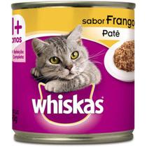 Ração Úmida Whiskas Lata Patê de Frango para Gatos Adultos