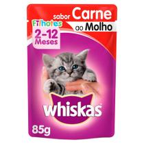 Ração Úmida Whiskas Sachê Carne ao Molho para Gatos Filhotes - 85 g