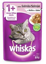 Ração Úmida Whiskas Sachê Gatos Adultos Carne - 85g KIT 10U.