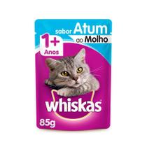 Ração Úmida Whiskas Sachê Gatos Adultos Sabor Atum - 85g - 1 unidade