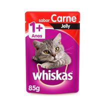 Ração Úmida Whiskas Sachê Jelly Gatos Adultos Carne 85g