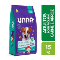 Ração Unna para Cães Adultos Porte Pequeno Carne e Arroz 15kg - Solito