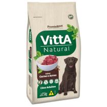 Ração Vitta Natural Cães Adultos Carne & Arroz 15 kg