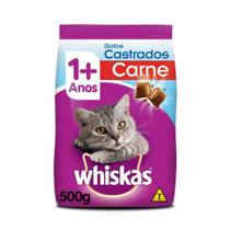 Ração Whiskas Carne 1+ Anos para Gatos Castrados