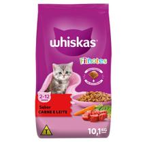 Ração Whiskas Carne e Leite para Gatos Filhotes - 10,1 Kg