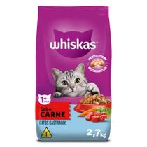 Ração Whiskas Carne Gatos Adultos Castrados 2,7 kg