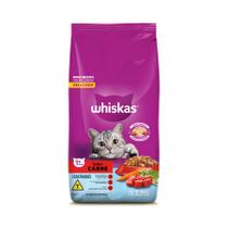 Ração Whiskas para Gatos Adultos Castrados Sabor Carne - 2,7Kg