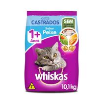 Ração Whiskas para Gatos Adultos Castrados Sabor Peixe - 10,1kg