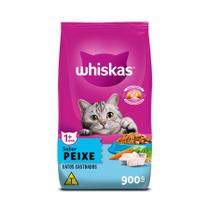Ração Whiskas para Gatos Adultos Castrados Sabor Peixe - 900g Ração Whiskas para Gatos Adultos Castrados Sabor Peixe - 900g
