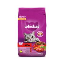 Ração Whiskas para Gatos Adultos Sabor Carne 500g