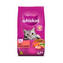 Ração Whiskas para Gatos Adultos Sabor Mix de Carnes - 2,7kg