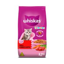 Ração Whiskas para Gatos Filhotes Sabor Carne e Leite - 2,7kg