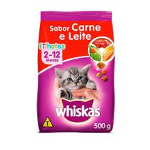 Ração Whiskas para Gatos Filhotes Sabor Carne e Leite - 500g