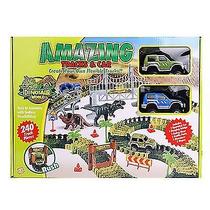 Race Car Toy Lyt Dinosaur Tracks para crianças com 2 dinossauros
