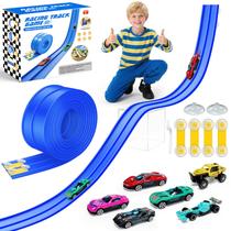 Race Car Track EFCRBS Flex de 15 pés com 6 carros para crianças de 3 anos ou mais
