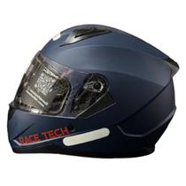 Race tech capacete sector monocolor matte blue 56/s