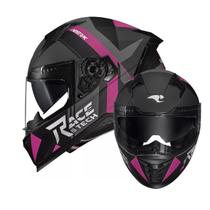 Race tech capacete volt abstrak matte blk/pink 58/m