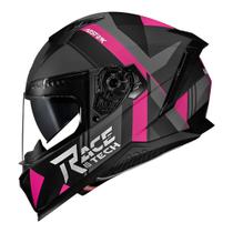 Race tech capacete volt abstrak matte blk/pink