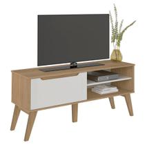 Rack 1 Porta para TV 60 Polegadas Nobres Carvalho Off White