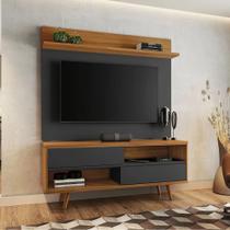 Rack 1180 notável + painel 1185 notável freijo/preto