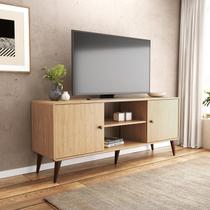 Rack 1500x620x400 Mm 2 Portas Curve Marrom Mel
