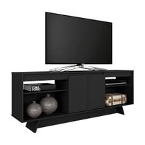 Rack 1,60m 55 Polegadas Tulum Preto - Móveis Arapongas - A Móveis Arapongas