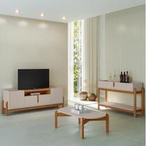 Rack 1,70 com Mesa de Centro e Aparador 2 Gav Lizz Rack 1,70 com Mesa de Centro e Aparador 2 Gav Lizz