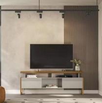 Rack 1,80 Linea Esmeralda Nature / Off White Tv até 70 - Linea Brasil Rack 1,80 Linea Esmeralda Nature / Off White Tv até 70 - Linea Brasil