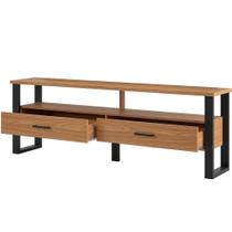 Rack 2 Gavetas Olivy D3 180 Cm Freijó Preto Fosco