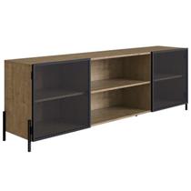 Rack 2 Portas Em Aço Para TV 70 Pol York Vermont Artesano