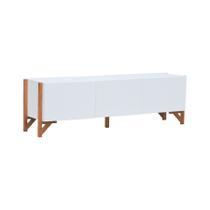 Rack 3 portas Decor Branco/Amêndoa Rack 3 portas Decor Branco/Amêndoa
