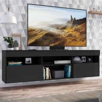 Rack 65'' Suspenso com 2 Portas Paris Multimóveis Preto