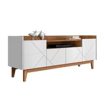 Rack Adria 180cm Sala TV até 65 Polegadas Pés Madeira Maciça