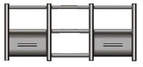 Rack Airon HT-150.02 com 2 gavetas cor black + sapata SD 12