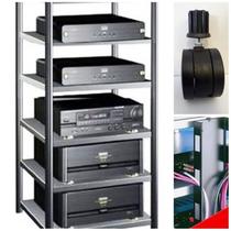 Rack Airon HT 50.03 com Rodízios + Canaleta Black