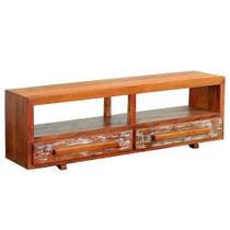 Rack Aparador 2,4 M Com 2 Gavetas Madeira Demolição Pátina Rack Aparador 2,4 M Com 2 Gavetas Madeira Demolição Pátina