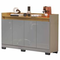 Rack Aparador Buffet Cantinho Café Retrô 4 Portas Ryzen Novo Modelo Lançamento