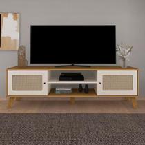 Rack Aparador Charlotte 1,80m Carvalho e Off White Artely Rack Aparador Charlotte 1,80m Carvalho e Off White Artely