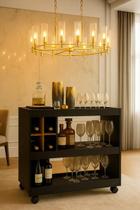 Rack Aparador Com Adega e Rodízios Ubatuba 2 Ambientes Cores - MJM Casa dos moveis Rack Aparador Com Adega e Rodízios Ubatuba 2 Ambientes Cores - MJM Casa dos moveis