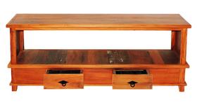 Rack Aparador Lorena 1,5M com 2 Gavetas Madeira Maciça Natural