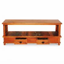 Rack Aparador Lorena 1,5M com 2 Gavetas Madeira Maciça Natural Rack Aparador Lorena 1,5M com 2 Gavetas Madeira Maciça Natural