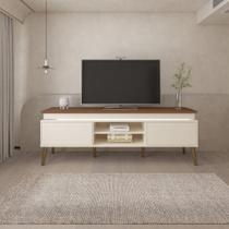 Rack Aparador Lumina - Tv 75 Off White / Pinho Rack Aparador Lumina - Tv 75 Off White / Pinho