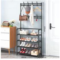 Rack Arara de Roupas multifuncional com Sapateira de 4 Andares Rack Arara de Roupas multifuncional com Sapateira de 4 Andares