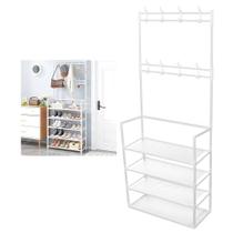 Rack Arara Sapateira 4 Andares Cabide Gancho Sapato Tenis Sandalia Roupa Closet Sala Quarto Multiuso Organizador Decoraçao